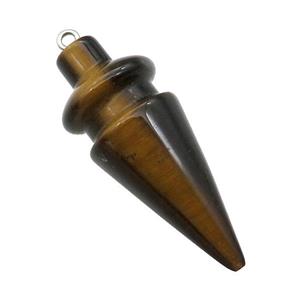 Natural Tiger Eye Stone Pendulum Pendant, approx 17-45mm [GM21249]