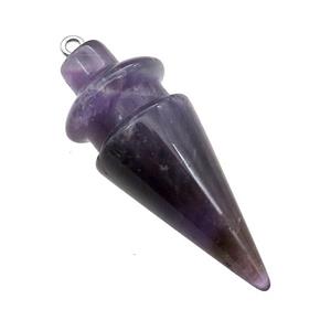 Natural Purple Amethyst Pendulum Pendant, approx 17-45mm [GM21251]