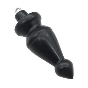 Natural Black Obsidian Pendulum Pendant, approx 18-50mm [GM21256]