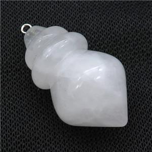 Natural Clear Quartz Pendulum Pendant, approx 25-40mm [GM21273]