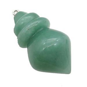 Natural Green Aventurine Pendulum Pendant, approx 25-40mm [GM21277]