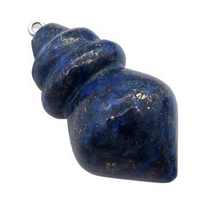Natural Blue Lapis Lazuli Pendulum Pendant, approx 25-40mm [GM21280]