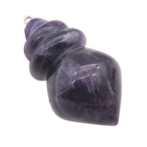 Natural Purple Amethyst Pendulum Pendant, approx 25-40mm [GM21281]