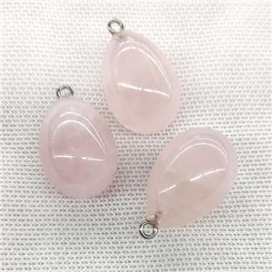 Natural Rose Quartz Egg Pendant Pink, approx 20-30mm [GM21594]