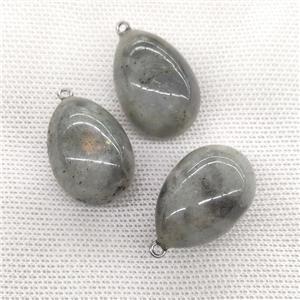 Natural Labradorite Egg Pendant, approx 20-30mm [GM21604]