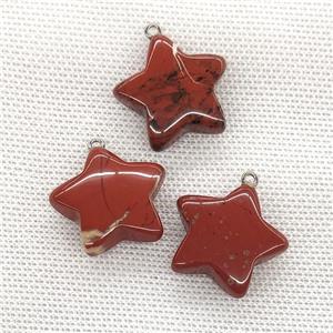 Natural Red Jasper Star Pendant, approx 24mm [GM21673]