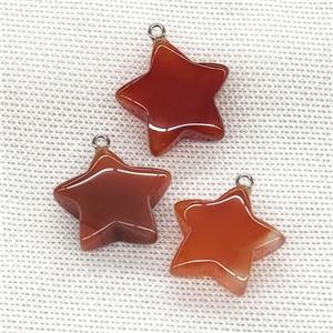 Natural Agate Star Pendant Red Dye, approx 24mm [GM21680]
