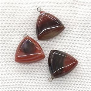 Natural Agate Triangle Pendant DeepRed, approx 25mm [GM21700]