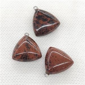 Natural Autumn Jasper Triangle Pendant, approx 25mm [GM21716]