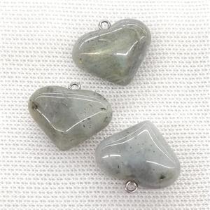 Natural Labradorite Heart Pendant, approx 20-25mm [GM21734]