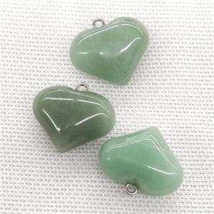 Green Aventurine Heart Pendant, approx 20-25mm [GM21747]
