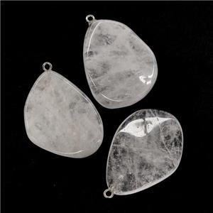 Clear Quartz Teardrop Pendant Twist, approx 25-40mm [GM21754]