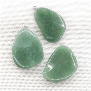 Natural Green Aventurine Teardrop Pendant Twist, approx 25-40mm [GM21765]