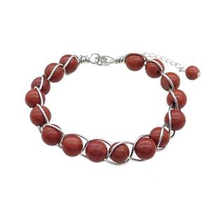 Red Jasper Bracelets, approx 8mm [GM21937]