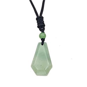 Green Aventurine Necklaces Adjustable Nylon Rope, approx 18-30mm [GM22118]