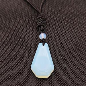 White Opalite Necklaces Adjustable Nylon Rope, approx 18-30mm [GM22123]