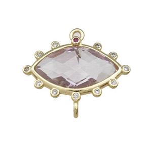 Lt.purpel Amethyst Eye Connector Gold Plated, approx 14-20mm [GM22476]