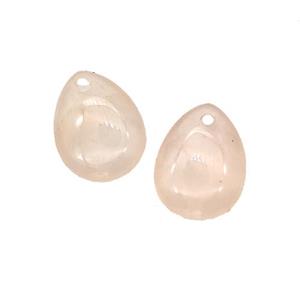 Natural Pink Rose Quartz Teardrop Pendant, approx 10-14mm [GM22521]