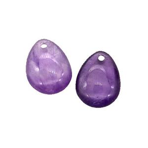 Natural Purple Amethyst Teardrop Pendant, approx 10-14mm [GM22525]