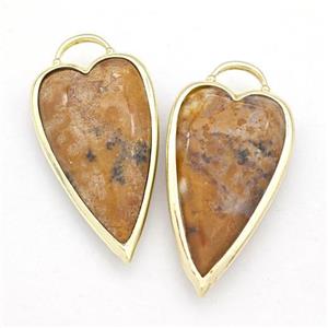 Brown Opal Arrowhead Pendant Gold Plated, approx 18-35mm [GM22613]