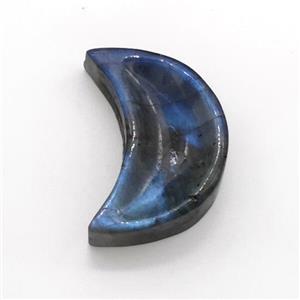 Labradorite Moon Pendant, approx 15-30mm [GM22620]
