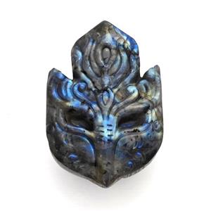 Labradorite Mask Pendant, approx 36-52mm [GM22627]