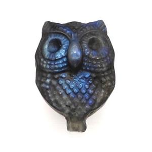 Labradorite Owl Charms Pendant, approx 26-38mm [GM22644]