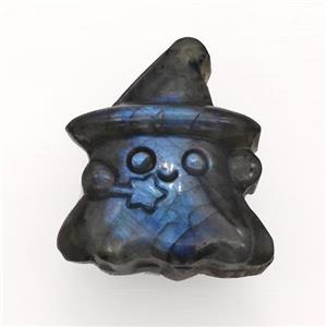 Labradorite Pendant Halloween Ghost, approx 35-40mm [GM22648]