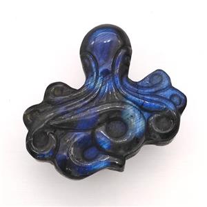 Labradorite Octopus Charms Pendnat, approx 53-55mm [GM22663]