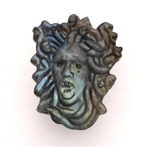 Labradorite Medusa Mythology Pendant, approx 40-50mm [GM22674]