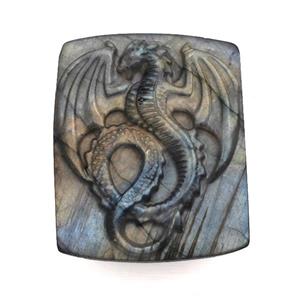 Dragon Charms Labradorite Pendant, approx 36-45mm [GM22678]