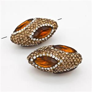 Clay Rice Beads Pave Yellow Rhinestone Crystal Glass, approx 16-35mm [GM22812]