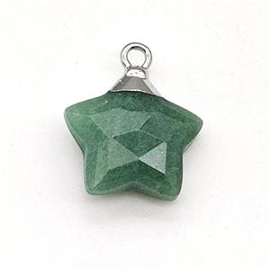 Natural Green Strawberry Quartz Star Pendant, approx 14mm [GM22866]