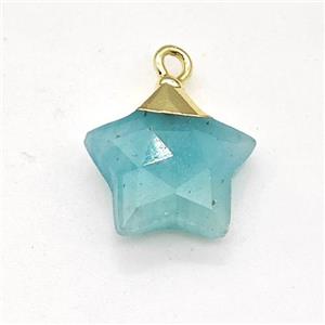 Natural Green Amazonite Star Pendant, approx 14mm [GM22883]