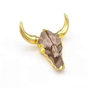 Resin Bullhead Pendant Gold Plated, approx 45-50mm [GM22940]