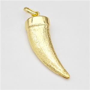 Copper Horn Pendant Brushed Gold Plated, approx 15-40mm [GM22941]