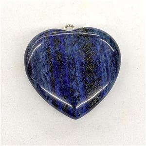 Blue Lapis Lazuli Heart Pendant, approx 40mm [GM22970]