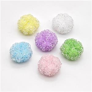 Resin Round Beads Mixed Color, approx 16mm [GM23057]