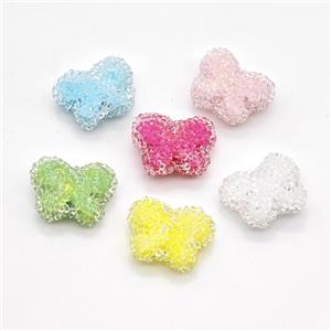 Resin Butterfly Beads Mixed Color, approx 15-19mm [GM23058]