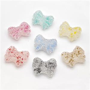 Resin Butterfly Beads Mixed Color, approx 26-33mm [GM23063]