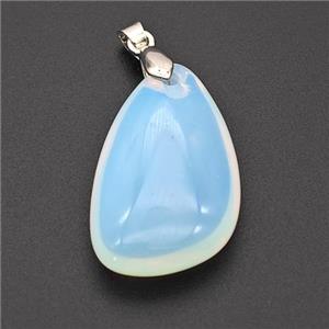 White Opalite Teardrop Pendant, approx 18-30mm [GM23208]