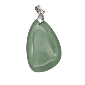Green Aventurine Teardrop Pendant, approx 18-30mm [GM23211]