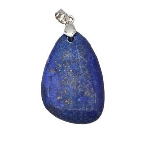 Natural Blue Lapis Lazuli Teardrop Pendant, approx 18-30mm [GM23213]