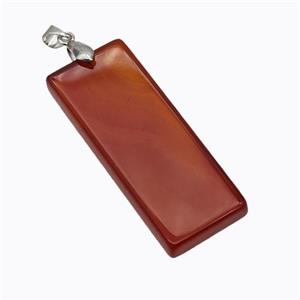 Natural Agate Rectangle Pendant Red Dye, approx 20-50mm [GM23239]