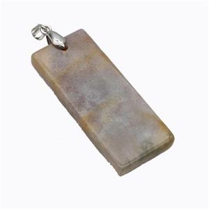 Natural Indian Agate Rectangle Pendant, approx 20-50mm [GM23240]