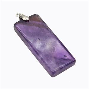 Natural Purple Amethyst Rectangle Pendant, approx 20-50mm [GM23243]