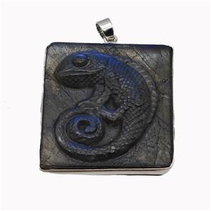 Natural Labradorite Cabrite Pendant Carved, approx 32mm [GM23267]