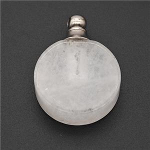 Natural Clear Quartz Perfume Bottle Pendant, approx 20mm [GM23688]