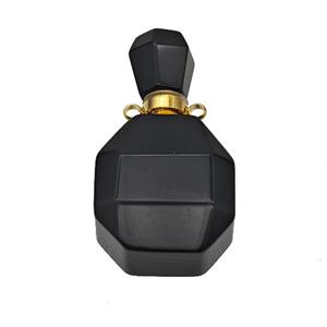 Natural Black Obsidian Perfume Bottle Pendant, approx 20-35mm [GM23718]