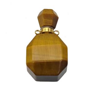 Natural Tiger Eye Stone Perfume Bottle Pendant, approx 20-35mm [GM23723]